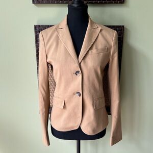 Theory Classic Single Breasted Button Pockets Cotton Blazer